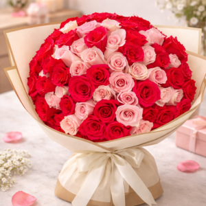 Ramo Buchón de 80 Rosas Premium