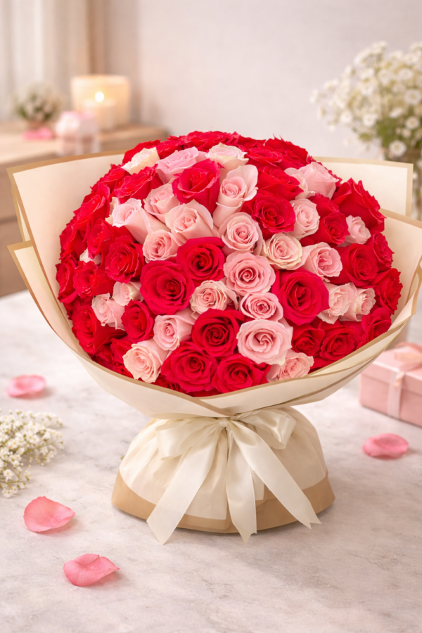 Ramo Buchón de 80 Rosas Premium