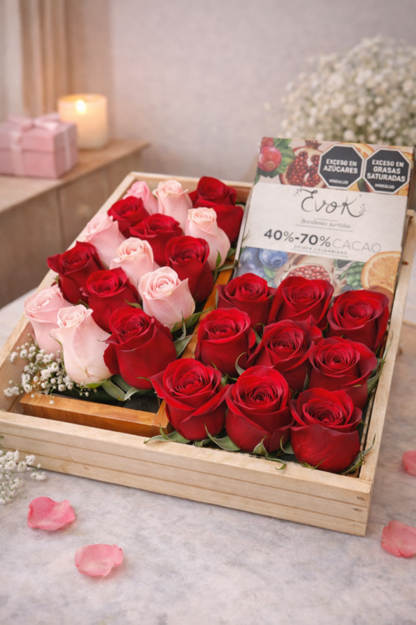 20 Rosas Premium y Kit de Belleza
