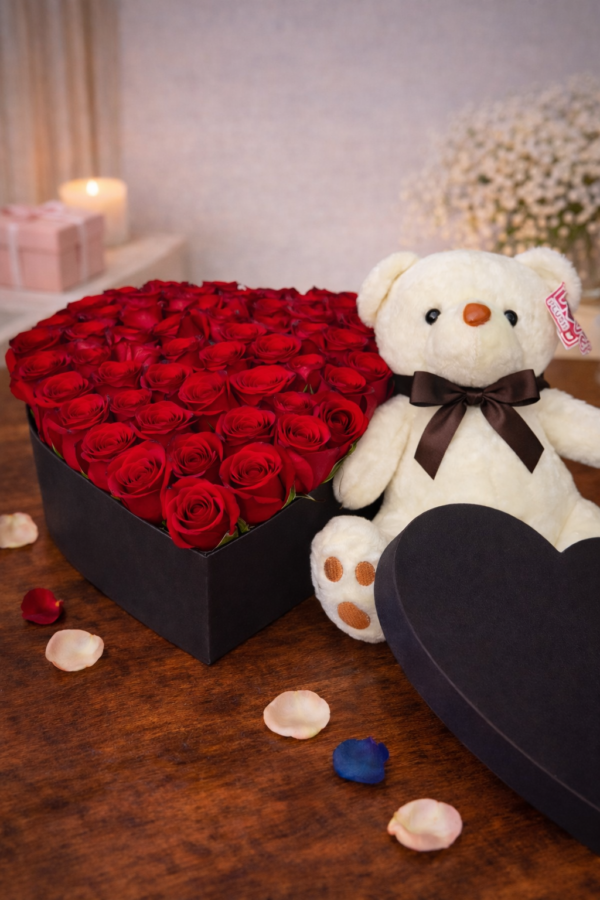 Oso de Peluche para Regalo con Flores